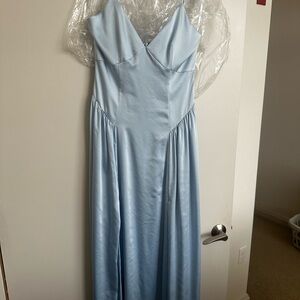 Club L London Light Blue Satin Dress